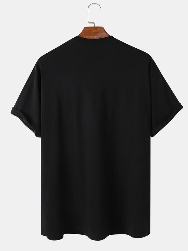 Unisex's Solid Round Neck Short Sleeve Tee, Basic Crew Neck T-Shirt for Daily Wear, Casual Top for All Seasons 1
