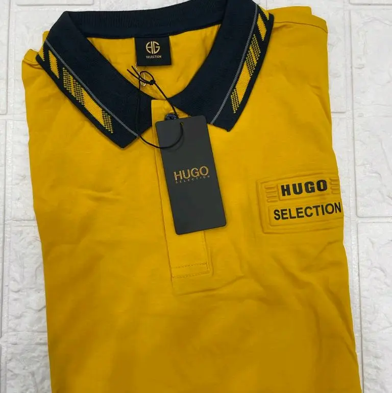 Hugo Selection Baju Cowok Polo Maroon Pendek Dewasa Kaos Krah Spandek Sejuk Nyaman Ori 100% Size M L XL - Pria 2