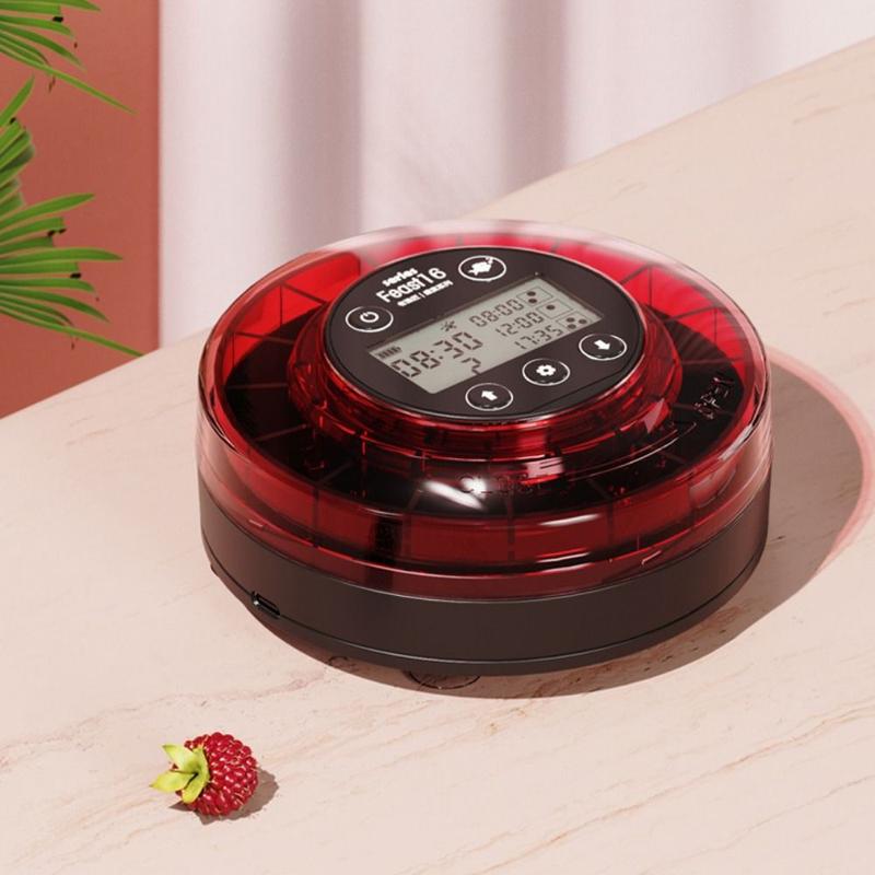 Product Introduction of Feeding with Timer Fish Auto Feeder Rechargeable LCD Display Aquarium Automatic Food Dispenser Digital with USB Cable Fish Tank Supplies Fish Tank 12