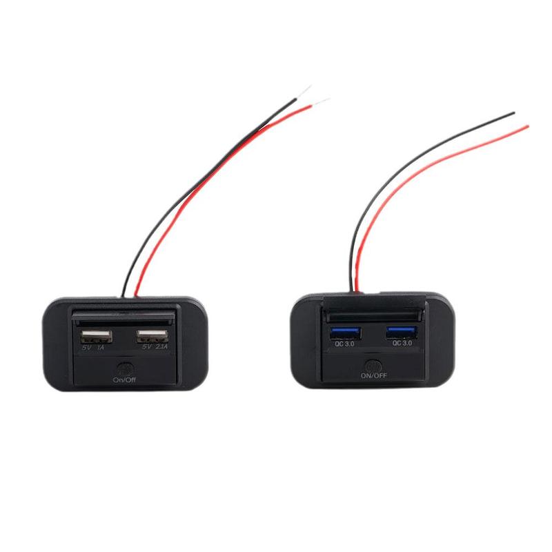 Product Introduction of Quick Charge PD Type C Dual USB Ports Car Bus Charger Socket Adapter 12V/24V USB Power Panel F7C2 71