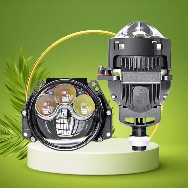 T25-Xray Đèn pha Bi led 3.0 với 3 trợ pha laser tâm vàng, công suất 90W, nhiệt màu 5500k( giá 1 bóng). Phụ Tùng