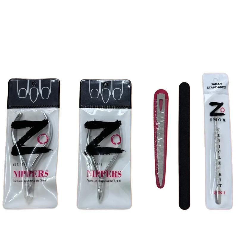 Bộ kềm cá nhân 5 món: Kềm cắt móng + kềm cắt da khoé + sủi inox da khoé + dũa inox khoé + dũa phom kem  nails giasi bob am mong  tay chitiet nail box kìm mống bộ  kìm