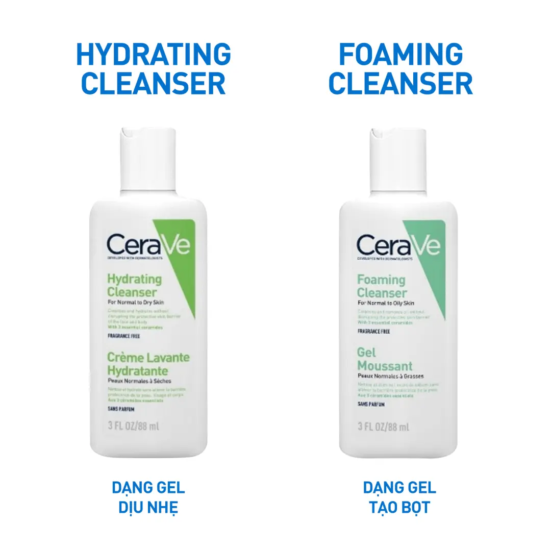 [DEAL HOT] Sữa rửa mặt giúp làm sạch sâu dành cho da dầu Cerave Foaming Facial Cleanser 88ml, tạo bọt làm sạch sâu dịu nhẹ và cung cấp độ ẩm cho da. Chăm sóc da_Sữa rửa mặt_Skincare cho Nam và Nữ_Cleansing | BigBuy360 - bigbuy360.vn
