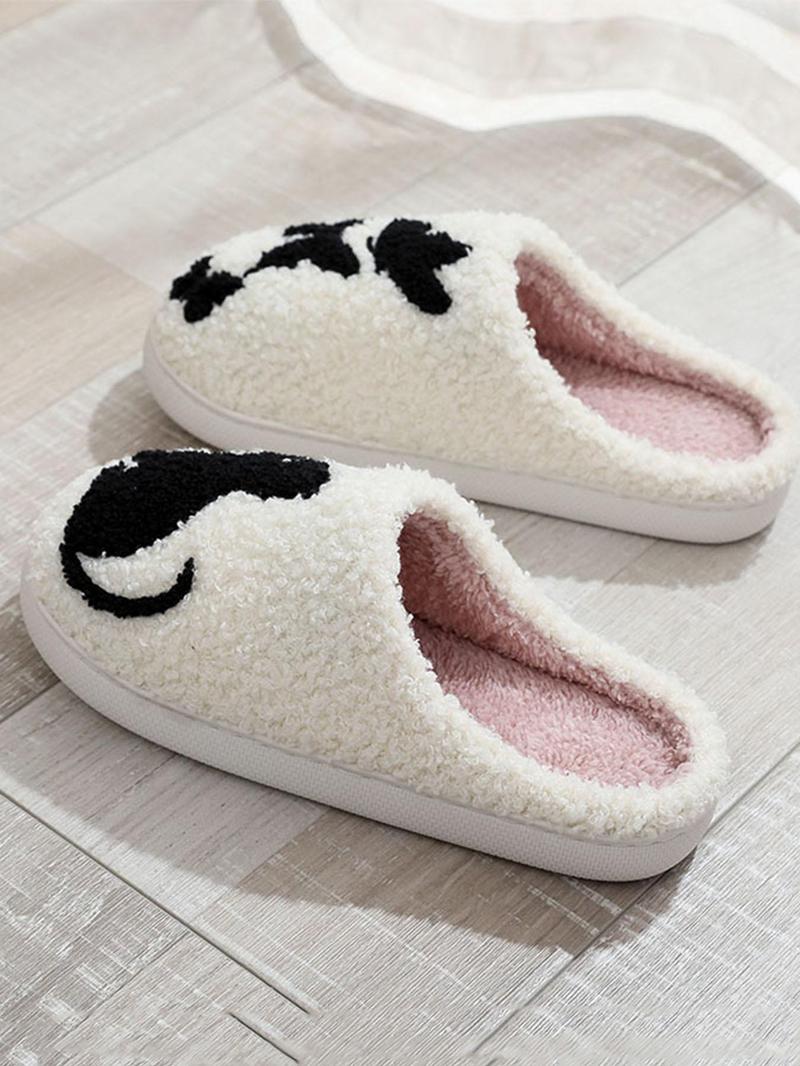 Product Introduction of Women's Cute Cat & Butterfly Pattern Slippers, Casual Soft Comfortable Home Slippers, Warm Slippers for Indoor & Outdoor Use for Fall & Winter 14