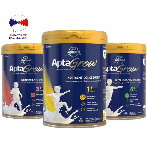 Sữa Aptamil Grow, AptaGrow Milk Hộp 900g Nhập Khẩu Nội Địa Úc  tăng trưởng