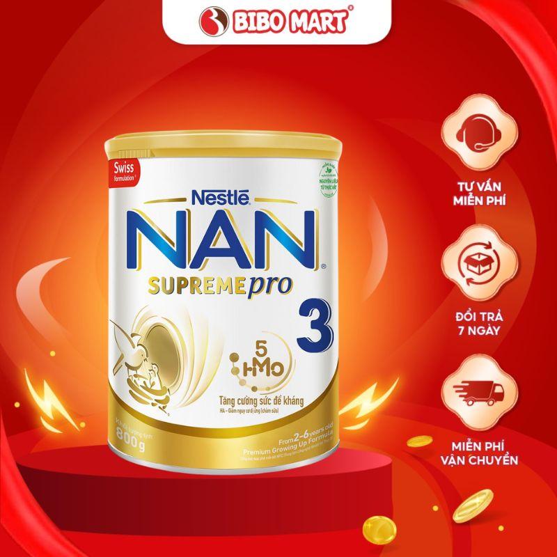 Sữa Nan Supreme Pro Số 3 5-HMO 800g New Cho Bé Từ 2-6 Tuổi