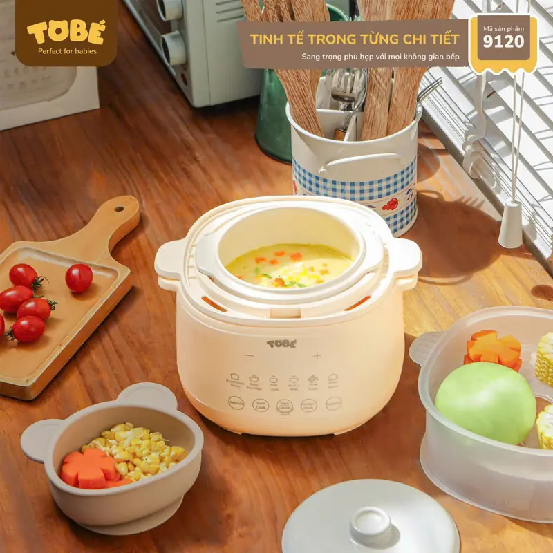 [F365-Tobé] Nồi cháo chậm Komi mã 9120 - Bảo Hành 1 năm 1