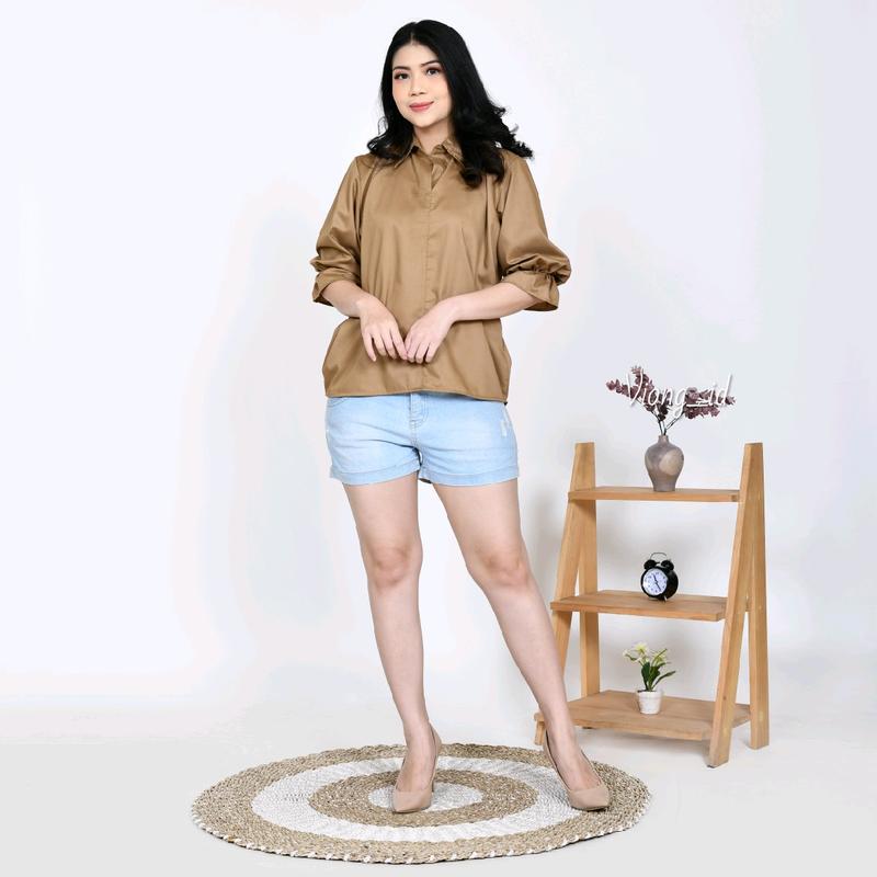 Blouse Wanita Someday Katun Premium Fit to L - Cream 2