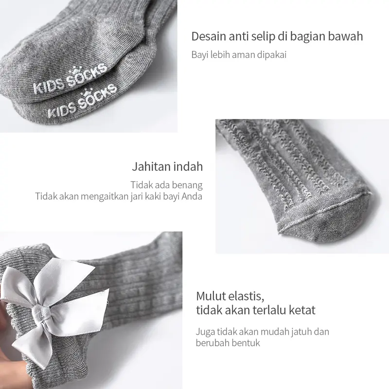 LAKOE Kaos Kaki Panjang Anak Bayi Lucu/ Kaus Kaki Bayi Perempuan Untuk 0-3 Tahun 6
