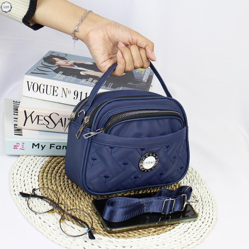 Luna Aura Tas Slempang Jinjing Wanita Pompom Leona 4 Ruang Slingbag Wanita Terbaru Tas ootd 1