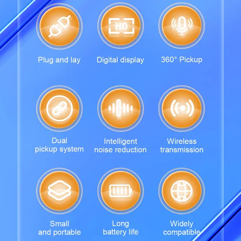 Mic Thu Âm Không Dây Cho Điện Thoại M31 (Bản 2 Mic), Bật Tắt Lọc Ồn - Micro Ghi Âm Cài Áo, Quay Video - 5Gshop 5