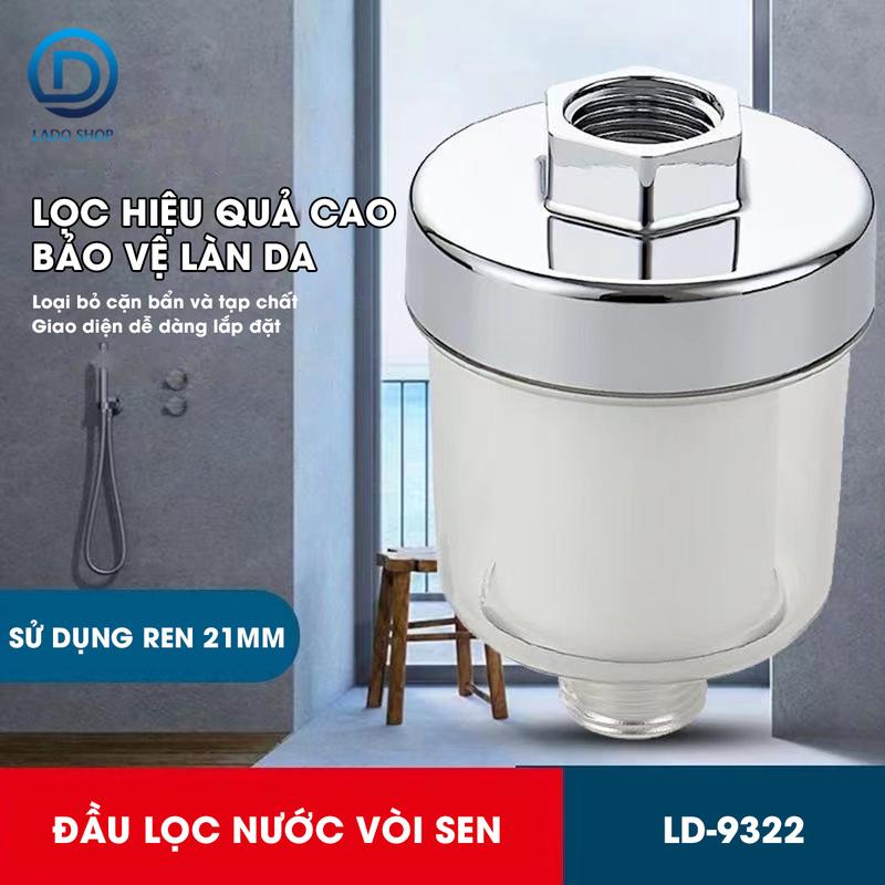  Đầu lọc nước cho vòi hoa sen vòi rửa vệ sinh vòi máy giặt,... LD-9322 tương thích cở ren 21 lõi lọc có thể thay thế 