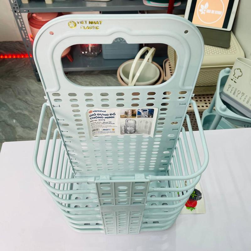 Giỏ treo máy giặt đựng đồ phòng tắm gấp gọn Việt Nhật, sọt quần áo gấp gọn đựng quần áo bẩn Rổ