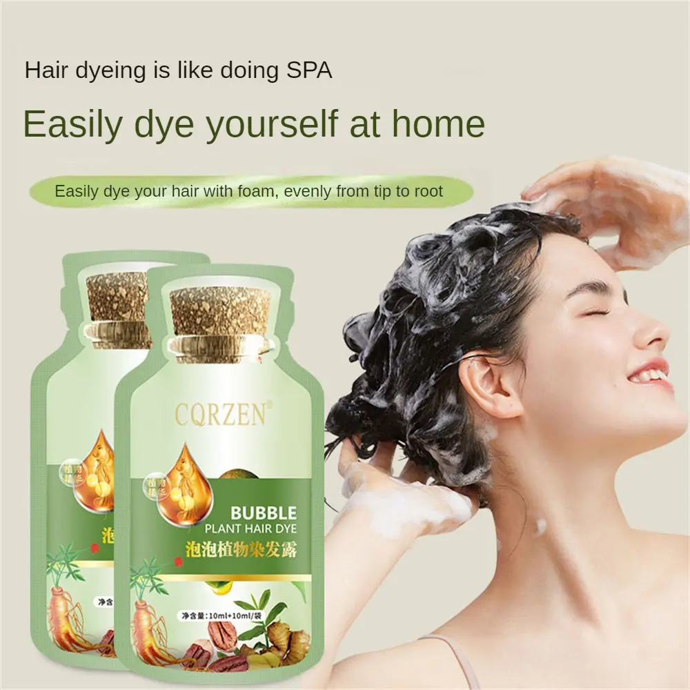 【COD & Cheap】CQRZEN 20ML Black/Brown Hair Shampoo Herbal Hair Dye Shampoo Black/Brown/Dark Brown Color Shampoo In 40 Minutes