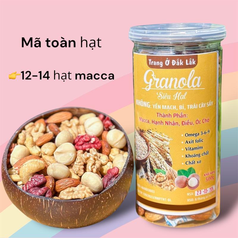 Granola toàn hạt ko bí, ko trái cây, ko yến mạch nhà Trang Đắk Lắk Ngũ Cốc Hạt Ngũ Cốc