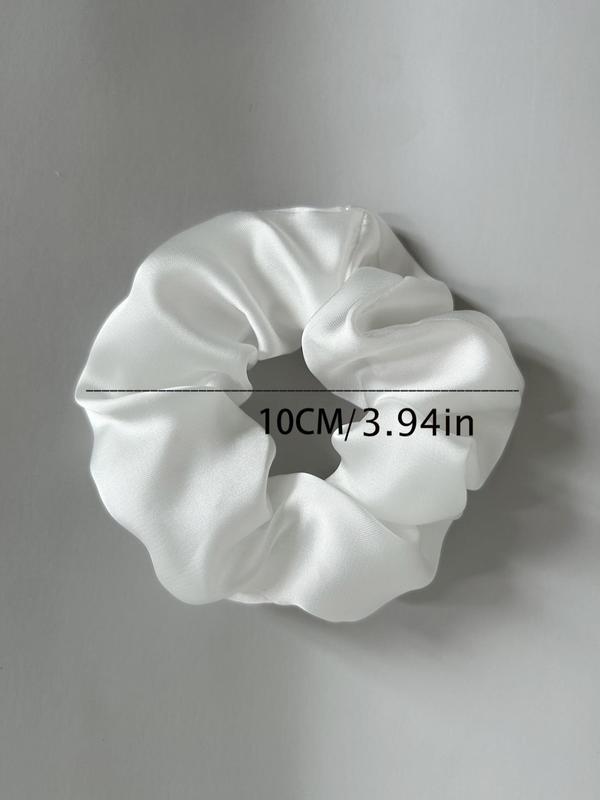4pcs Women's Simple Plain Polyester Satin Scrunchie, Mixed Color Hair Tie, Casual Daily Hair Accessories, Fashion Accessories For Daily Use 2