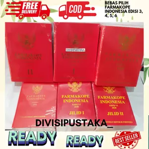 Farmakope Indonesia Edisi 3 (FI 3) Tahun 1979, FI 4 Farmakope Indonesia 1995, FI 5 Farmakope Indonesia Edisi 5 Tahun 2014, FI 6 Farmakope Indonesia Edisi 6 Tahun 2020