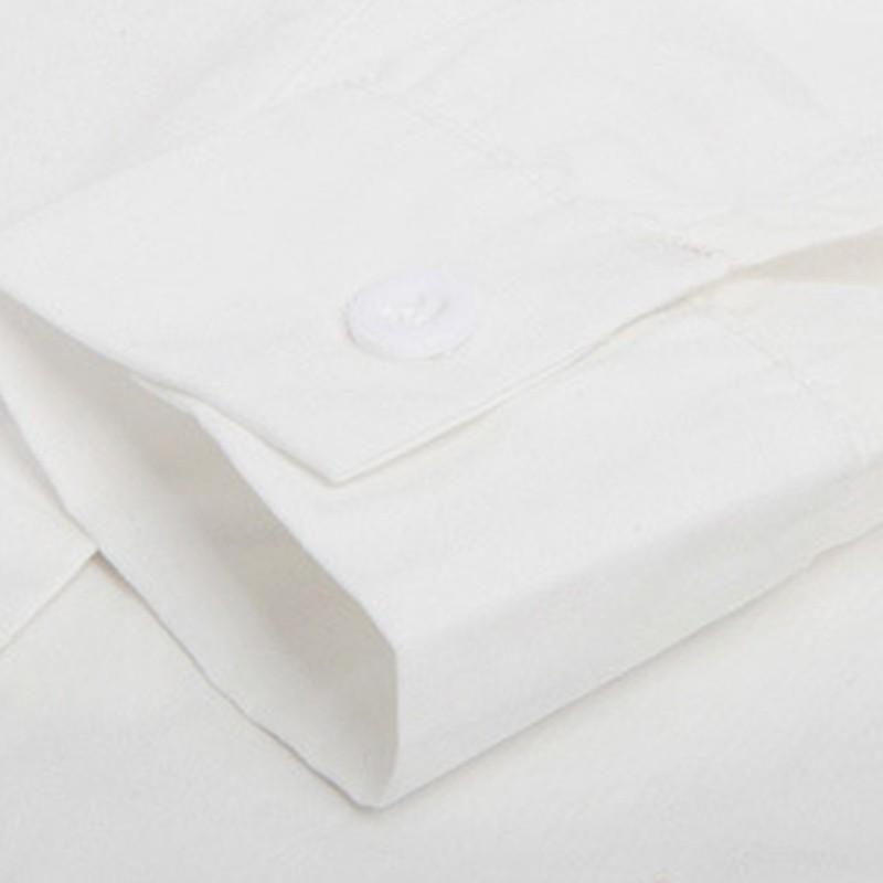 Đầm Sơ Mi Ôm, Thời Trang Nữ Và Bé Gái, Màu Trắng, Dài Tay, Đường Viền Cổ Chữ V Women Dress Váy 2