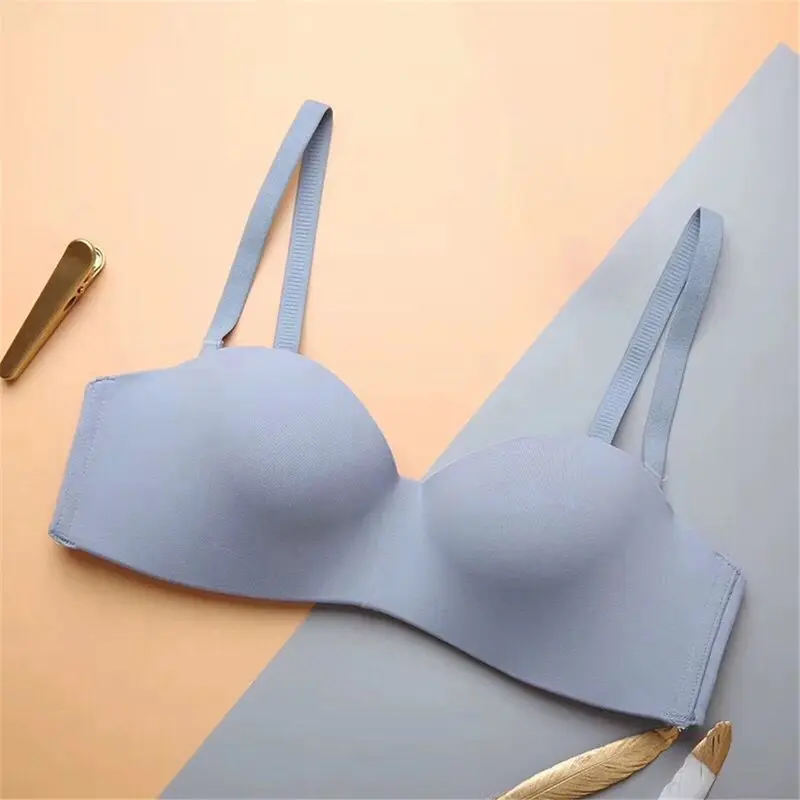 Áo Ngực Không Dây, Hỗ Trợ Nhẹ Nhàng Và Ổn Định, Thiết Kế Tối Giản Không Dây, Siêu Nhẹ, Kết Cấu Mịn, Thoải Mái, Kiểu Dáng Mới, Kẹo Bông, Hỗ Trợ Không Có Vòng 2
