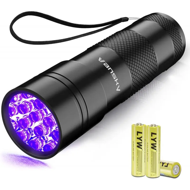 UV Light Flashlight, Pet Urine Detector with 12 LED Lights, Pet Odor Remover, Pet Supplies for Dog & Cat, Pet Supplies