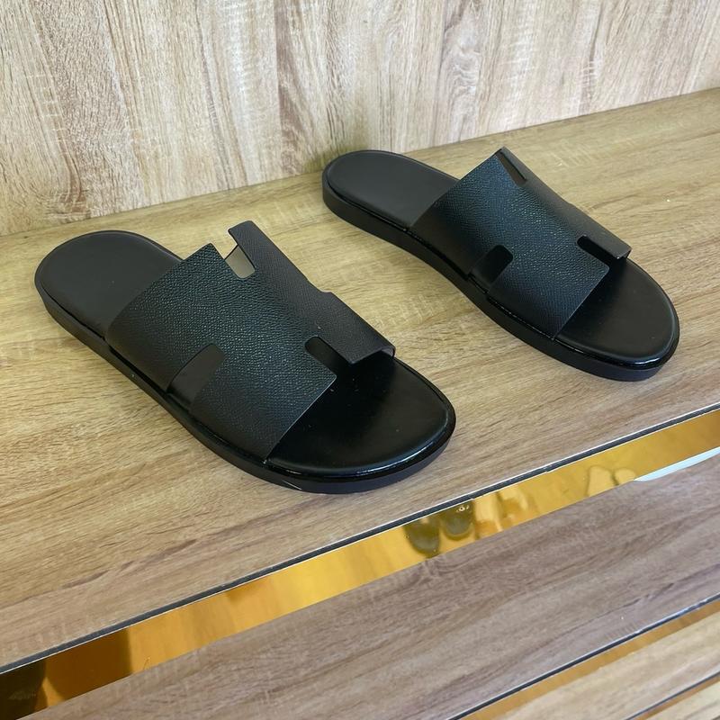 (SIZE 36 - 45)-DÉP NAM - FORM LAI AU - QUAI DA SÍT ĐEN-TRẮNG DÀY 3 LI - HÀNG NÉT XUẤT SHOP - ĐẾ FIPP QUẢNG CHÂU-SƠN VIỀN ĐEN DéP Đế Bằng Sandal