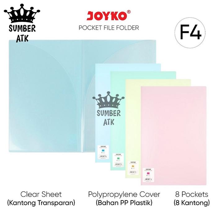 Pff File Promo Pocket File Folder Map File Saku Joyko PFF-9F4 Pastel Color ...
