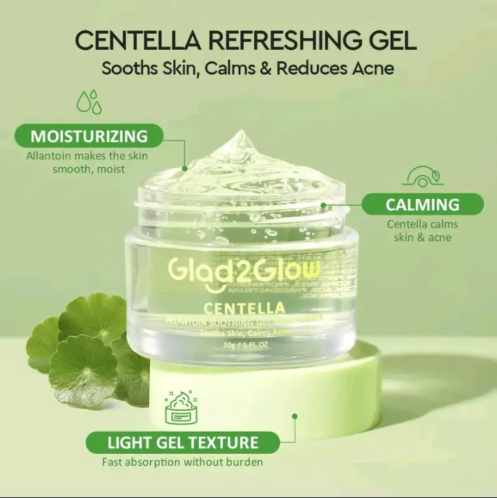 [BPOM]READY STOK Glad2glow centela allantoin soothing gel moisturizer