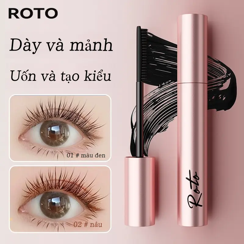 Mascara Mặt Trời Nhỏ Roto, Uốn Cong Dài, Tạo Kiểu Lâu Trôi, Chống Nhòe, Chống Lem, Không Thấm Nước, Chống Mồ Hôi, Bán Buôn, Trang Điểm Nữ Cosmetic Mỹ Phẩm Women Thùng Khẩu 2