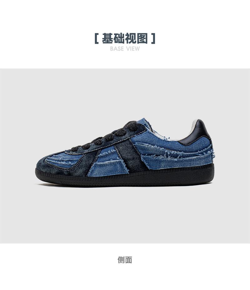 Product Introduction of Maden Men's Shoes Vintage Workwear Canvas Patchwork Color Block Lightweight Breathable Sports Lace-Up Sneakers 19