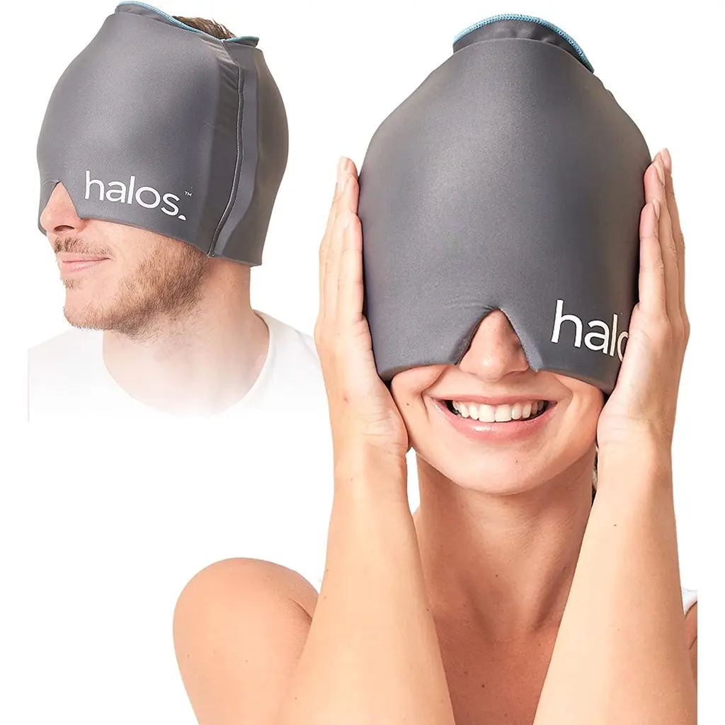 Migraine Ice Head Wrap Headache Relief Hat Cooling Migraine Cap Tension Headache Relief Cap Migraine Relief Cap Ice Hat Relieves Headaches Form Fitting Headache Ice Pack & Migrai