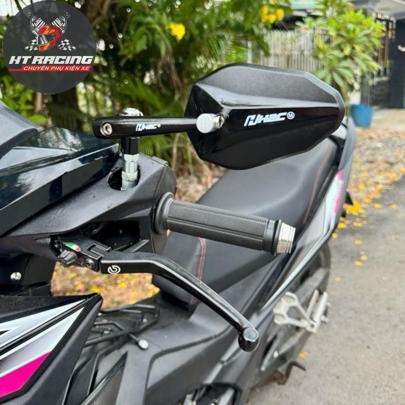 Kính nhựa H2C V2 Xoay 360 độ cho nhiều dòng xe máy. Có kèm ốc nối chân gương 10ly.