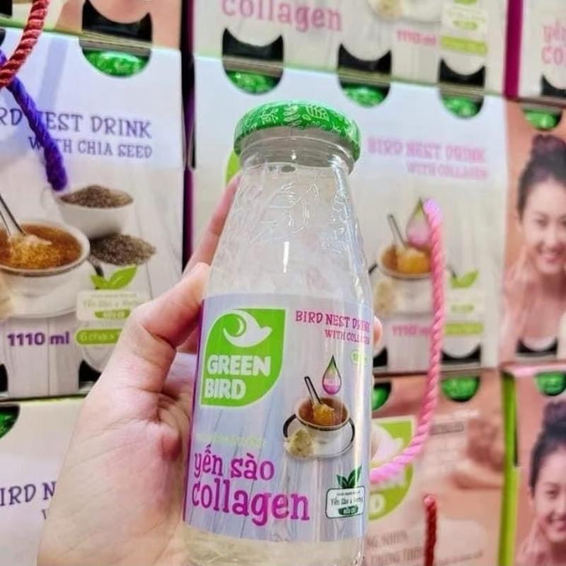 Lốc 6 chai yến sào collagen 185ml khô 2