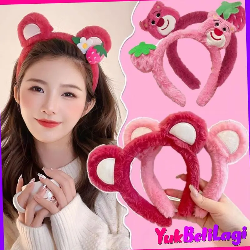YBL-COD Bando Lucu Karakter Telinga Beruang Bondu Cosplay Motif Bear Ears Bandanan Imut Style Wanita Anak Dan Dewasa Fashion Aksesoris Rambut Wanita Headband Empuk Hair Band Gaya Korean (BELI LOKAL) 0