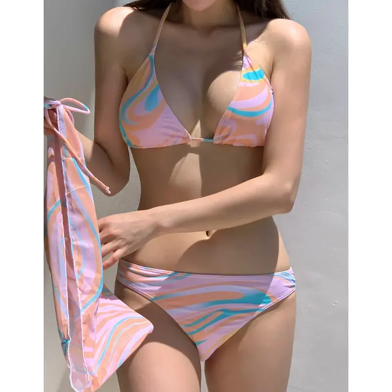 Lady Swimsuit Bikini Baju Renang Pieces Wanita Swimwear Pantai - Main Image