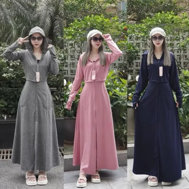 Áo Chống Nắng Toàn Thân Nữ 2 lớp Croptop From Dài Rộng Chất Vải Umi Hàn Chống Tia UV
