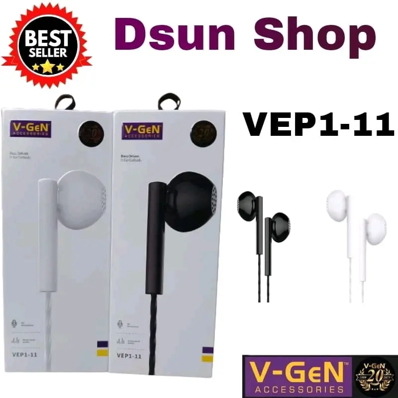Earphone V-GeN VEP1-11 Original HD Sound Extra Bass Earphones Headphones
