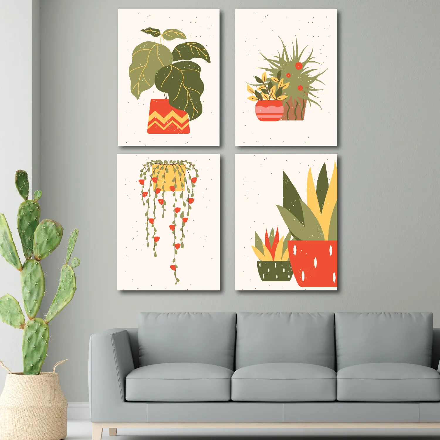 Hiasan Dinding Ruang Tamu Pajangan Rumah Poster Aesthetic Dekorasi Kamar with Floral theme  gantungan