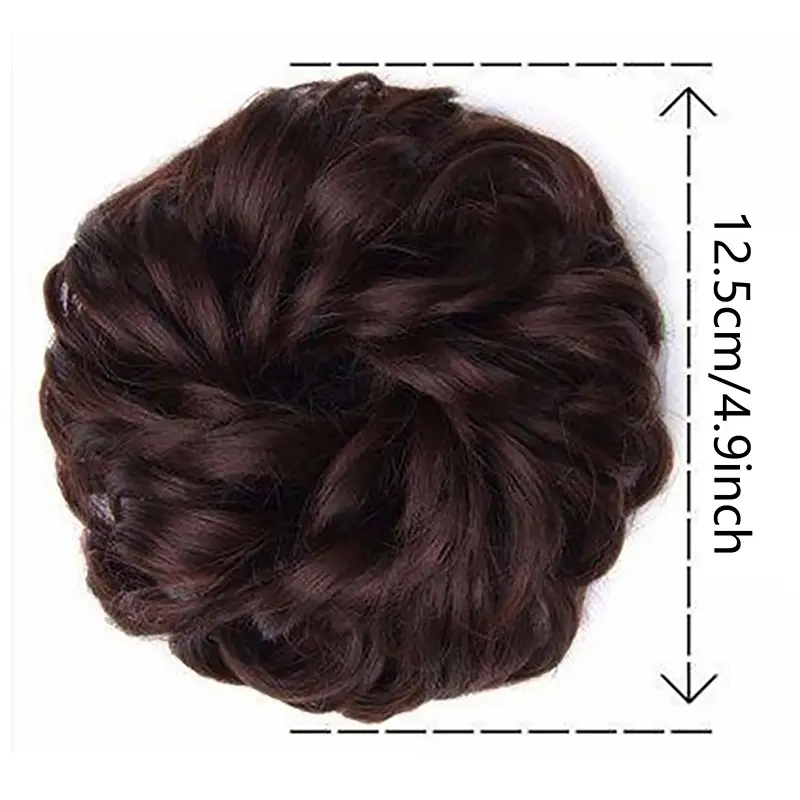Tóc Giả Búi Tóc, Tóc Tổng Hợp, Tóc Nối Đuôi Ngựa Cho Nữ, Scrunchie, Sóng Co Giãn, Kiểu Tóc Xoăn, Bọc Scrunchie 6