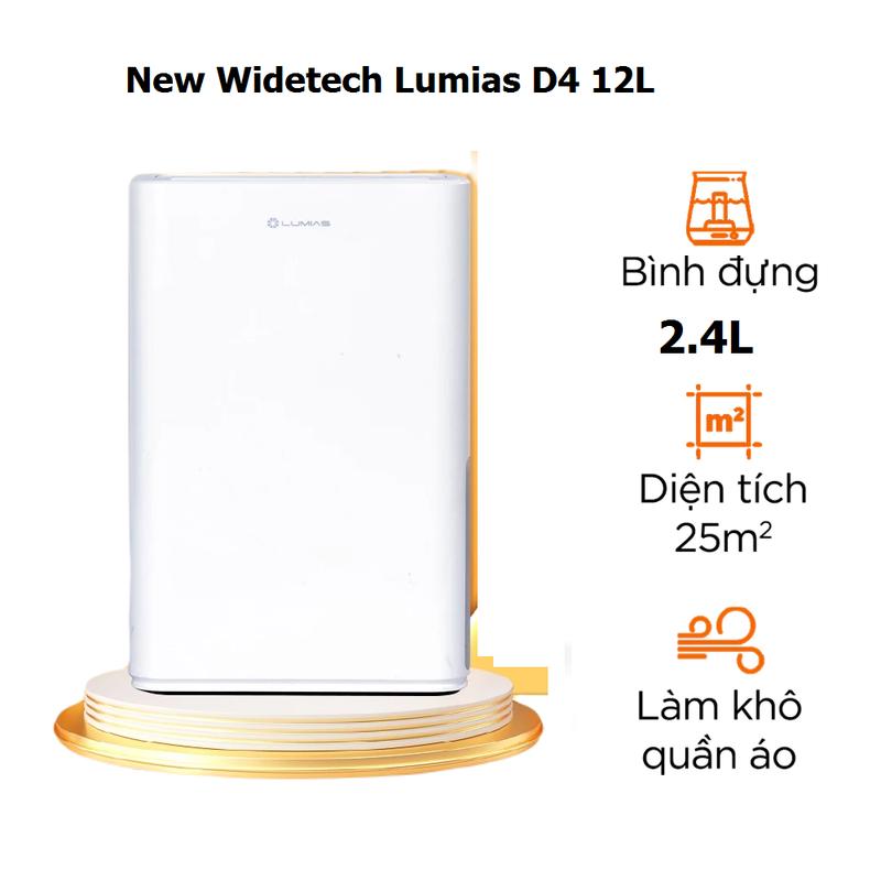 Máy hút ẩm thông minh New Widetech Lumias D4 12L / Lumias D4 Plus 20L / Lumias D4 Pro 30L - Bảo hành 24 tháng