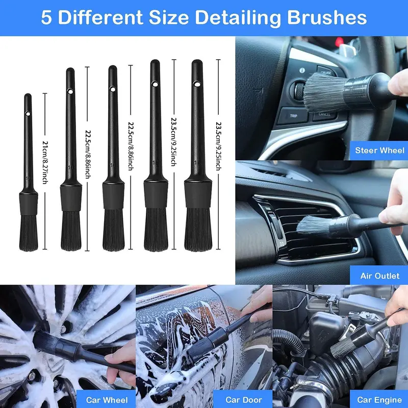 Car Cleaning Tool Set, Car Wash Tool Set, Car Cleaning Kit, Car Detailing Brush Set, Car Wash Accessories, Professional Car Cleaning Tools 2