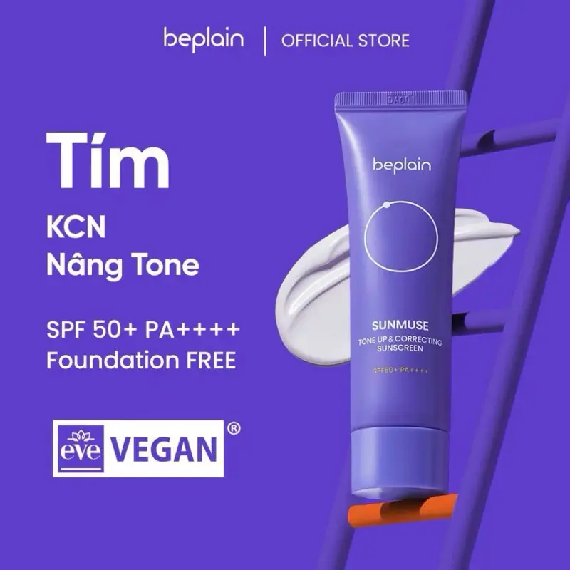 kem chống nắng beplain tím hàng trung