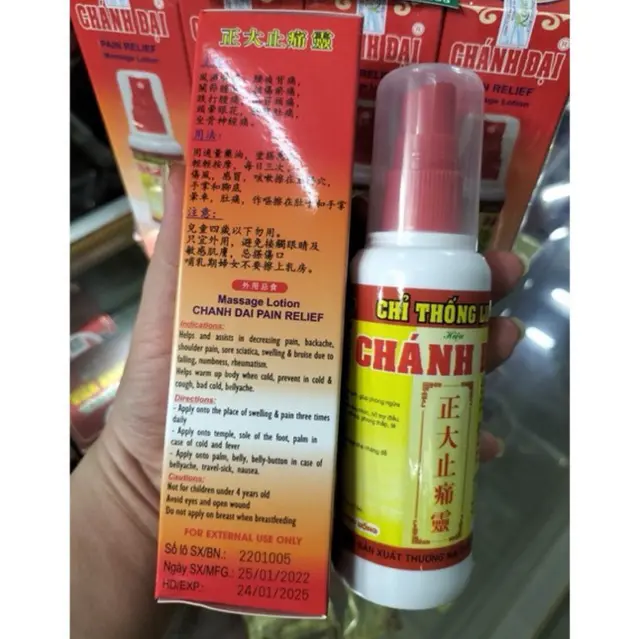 Dầu xoa bóp Chỉ Thống Linh_Chánh Đại loại xịt