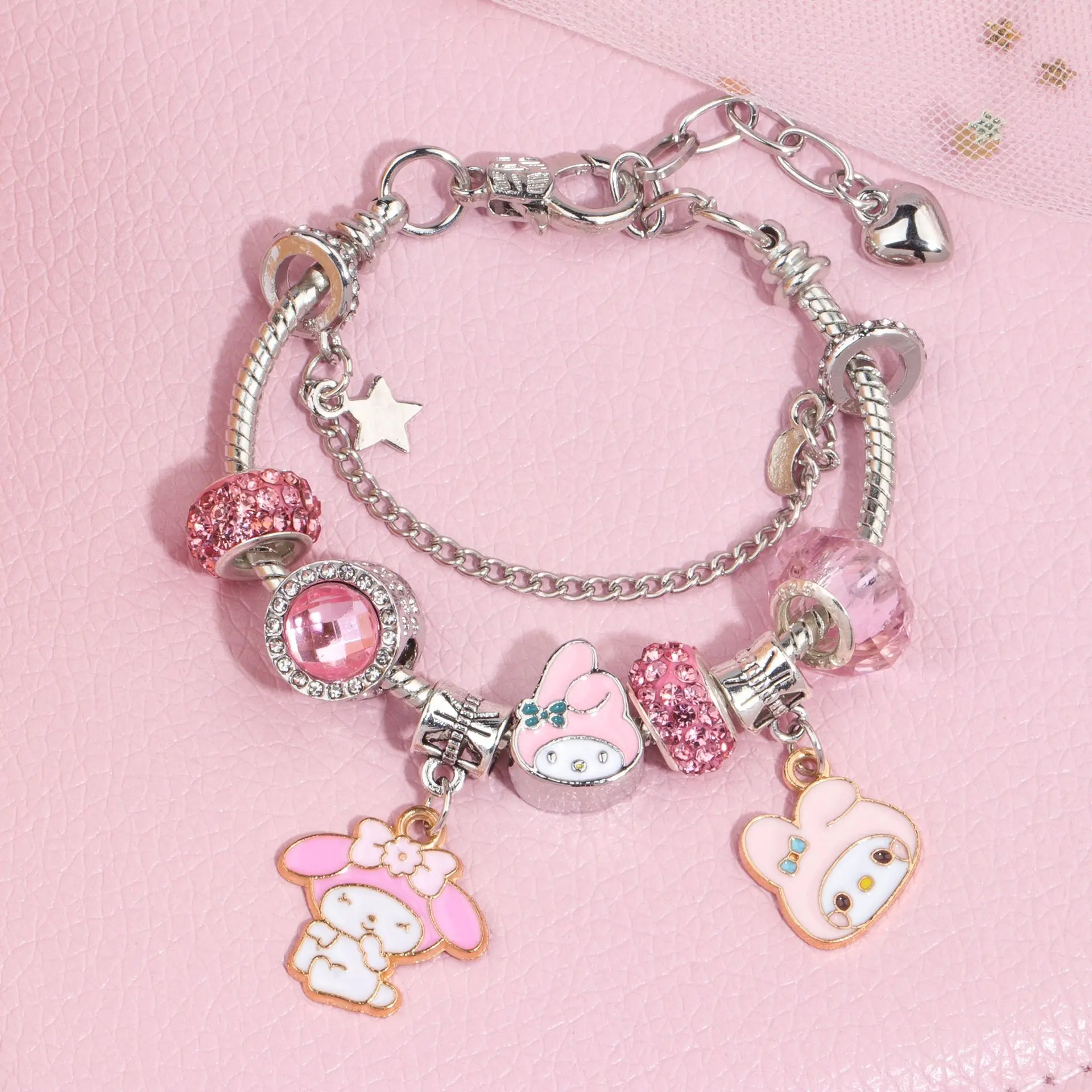 Hot Selling Bead Bracelet Cartoon Girl Kindergarten Bead Bracelet Jewelry