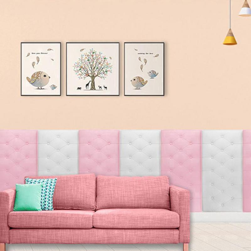Giấy Dán Tường Xốp Chống Va Chạm Tự Dính Tự Làm 3D, Miếng Miếng Dán Tường Chống Thấm Nước, Nền Giả Da, 60 * 30 * 1.2Cm 3