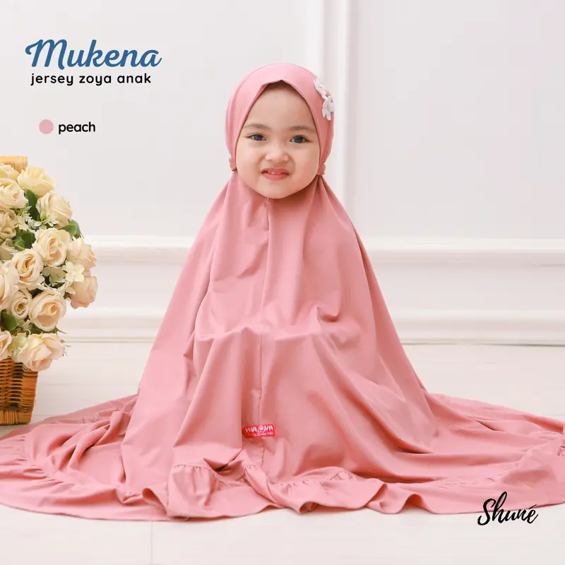 Shune Mukena Anak 2-15 Tahun S-XL Jersey Zoya Adem Ringan Free Tas 5