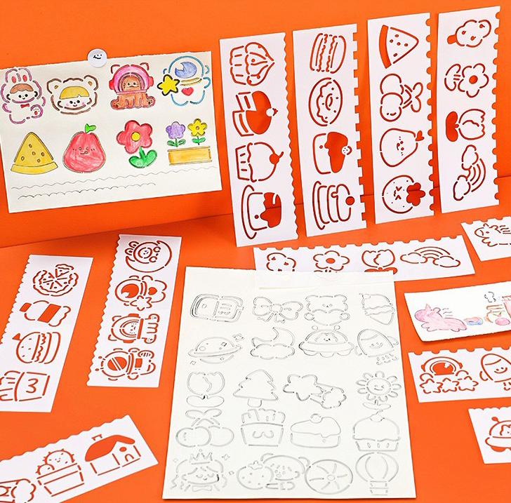 Set 4 thước khuôn tập vẽ hình siêu dễ thương 5