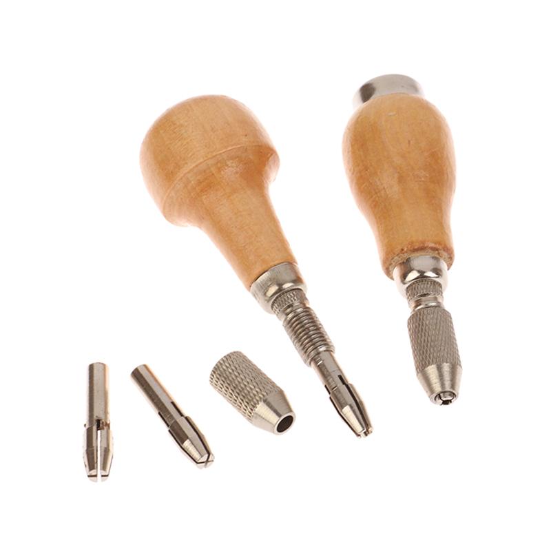 Product Introduction of DIY Jewelry Tools Jewelers Pin Vise Vice Wooden Handle With 2 Chuck Twisting Wire Wrapping Drill Tool Kit 17