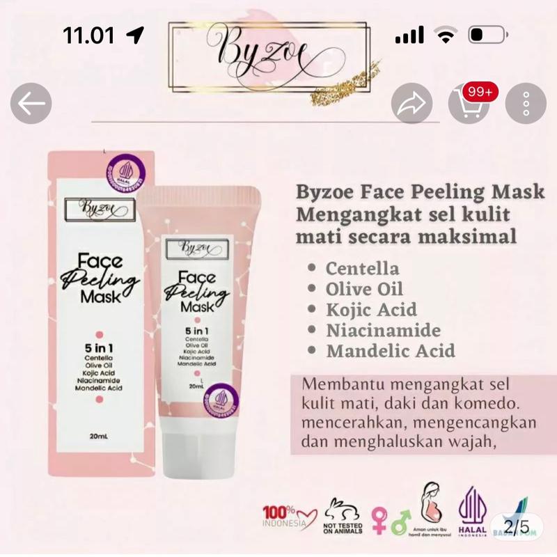 ( Ready Stock ) Byzoe Face Peeling Mask Dead Cell Remover - FYC 2