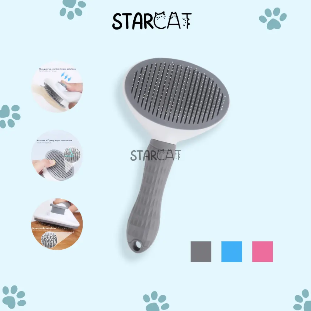 SC Sisir Kucing Bulu Rontok Grooming Otomatis