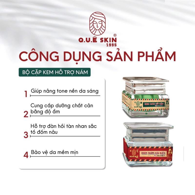 [ SẠM NÁM ] BỘ LỚN 40gram kem ngày & đêm bưởi cam vàng tía tô gạo vắt Quê Skin hỗ trợ dưỡng ( tặng gói kem kỳ 18g + 1 gói sữa rữa mặt 15g ) Skincare cho Tất cả các loại da Kem Face